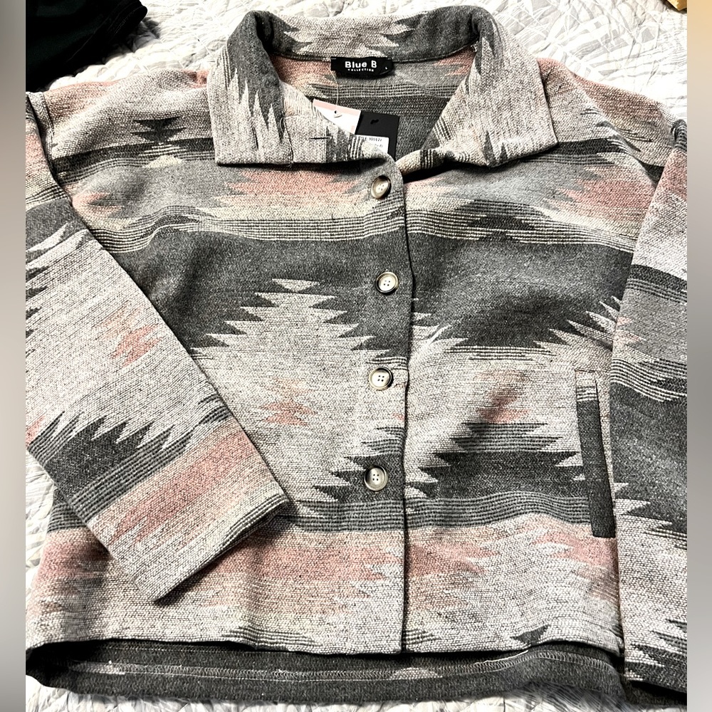 Aztec soft jacket with pockets